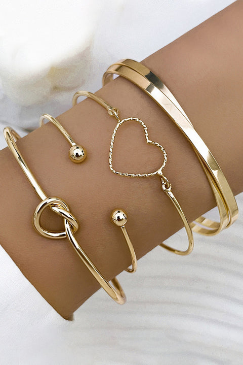 Gold Love Bracelet 4-piece Set