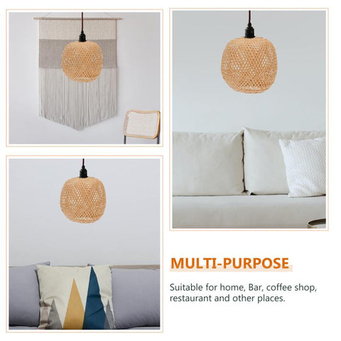 "Cozy Lighting with Rattan: Weave Basket Pendant Covers"