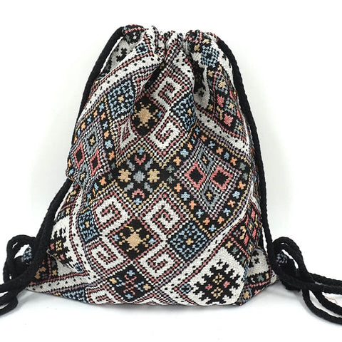 "Chasing Horizons: Aztec Boho Travel Backpack"