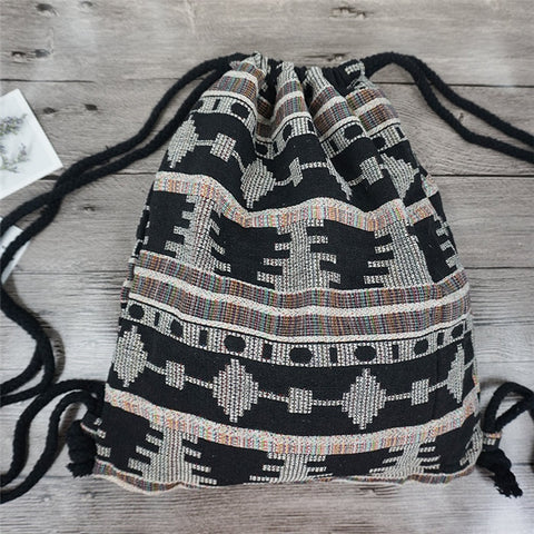 "Chasing Horizons: Aztec Boho Travel Backpack"