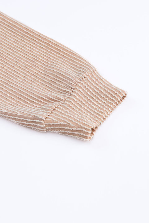 Long Sleeve Ribbed Loose Top