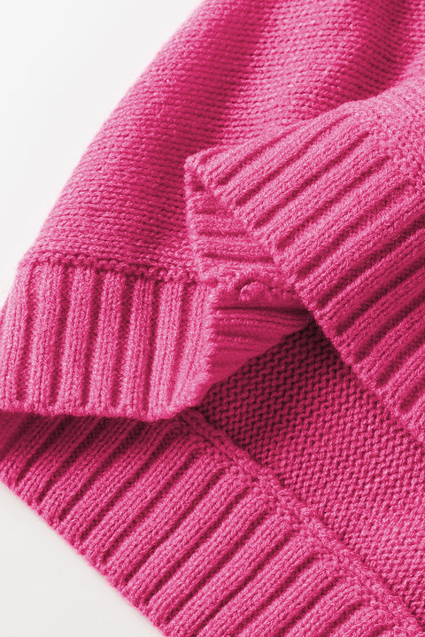 Red or Green Merry Letter Embroidered High Neck Sweater