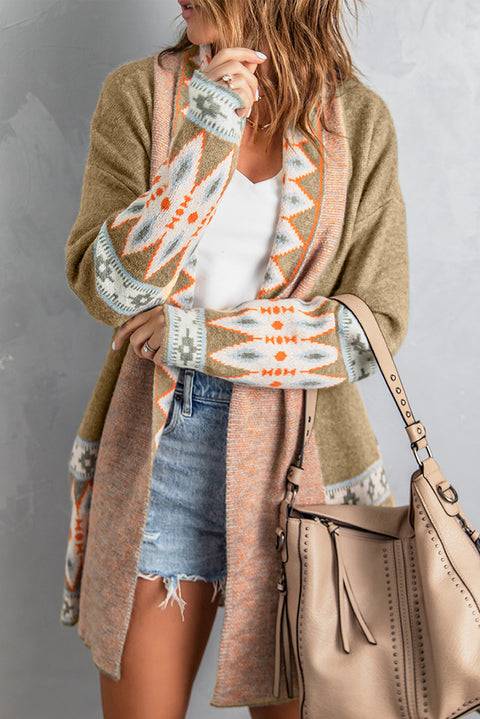 Open Front Knitted Cardigan