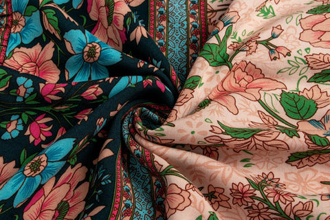 Boho Blossom: Floral Mini Dress with Vintage Charm